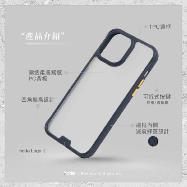 【hoda】柔石軍規防摔保護殼 iPhone 14 系列 軍規防摔殼 手機殼