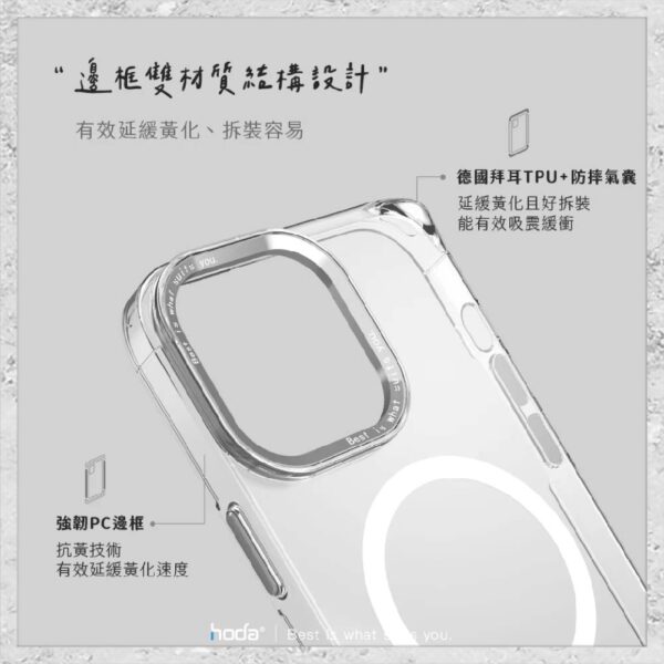 【hoda】MagSafe 羽石輕薄防摔保護殼 iPhone 14 系列 軍規防摔殼 手機殼