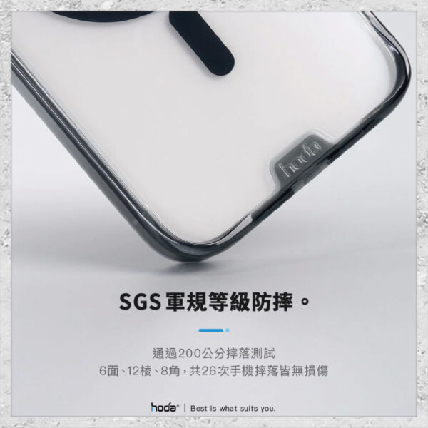 【hoda】MagSafe 晶石玻璃軍規防摔保護殼 iPhone 13 / 13 Pro