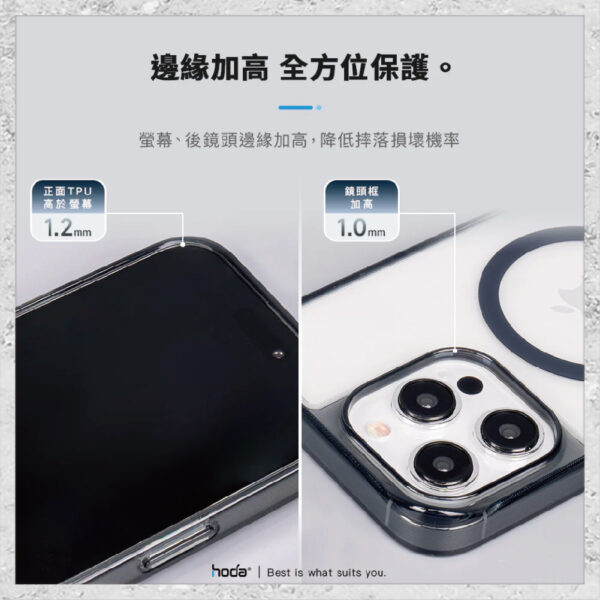 【hoda】MagSafe 晶石玻璃軍規防摔保護殼 iPhone 13 / 13 Pro
