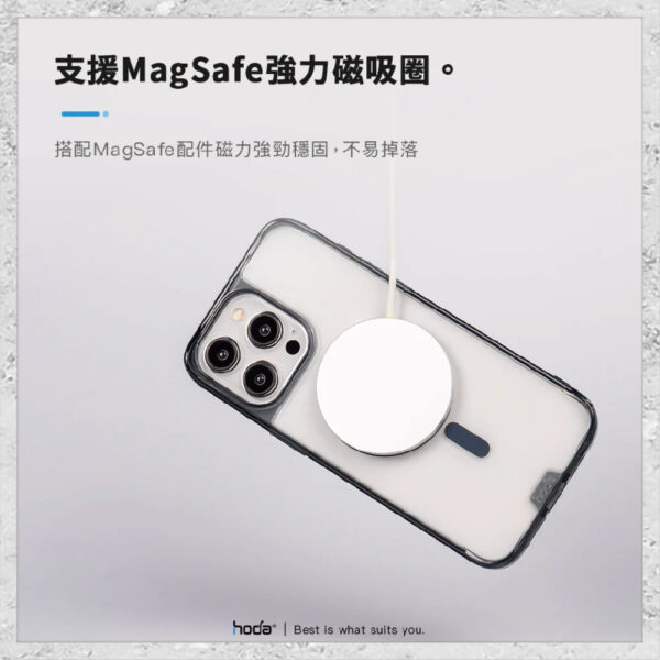 【hoda】MagSafe 晶石玻璃軍規防摔保護殼 iPhone 13 / 13 Pro