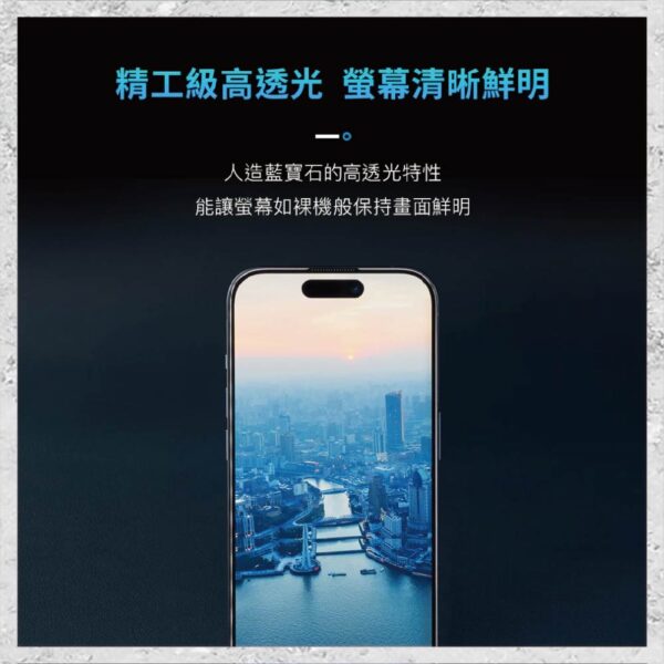 【hoda】藍寶石螢幕保護貼 iPhone 15 系列 附無塵太空艙貼膜神器 手機玻璃貼 保護貼