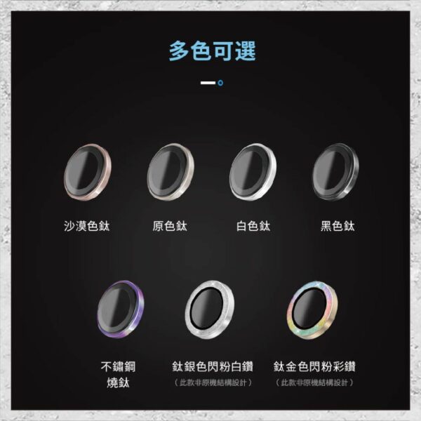 『hoda』藍寶石鏡頭保護貼 for iPhone16 Pro/Pro Max(3顆/組) 鏡頭貼